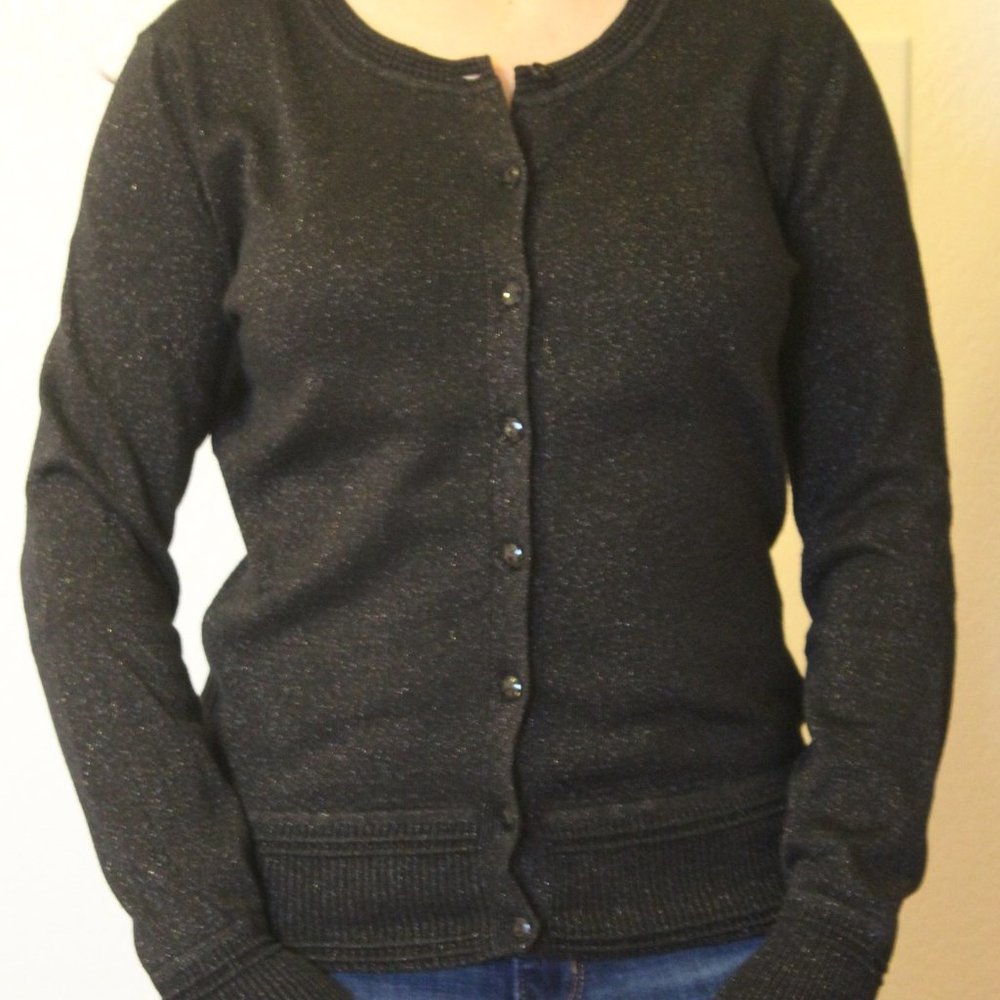 Banana Republic - Women's Glitter Black Sweater